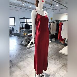 US 6 JUCCA Bordeaux Satin Dress NWT